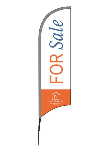 For Sale Feather Flag Unit, 12-Foot- Printed on both sides